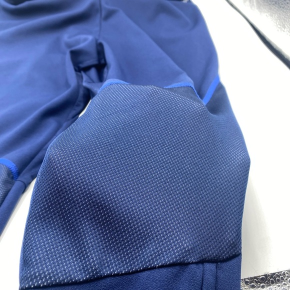 Adidas Women's 3-Stripe Aeroready Slim Fit Active Jogger Pants Small Blue Mesh - Picture 3 of 6